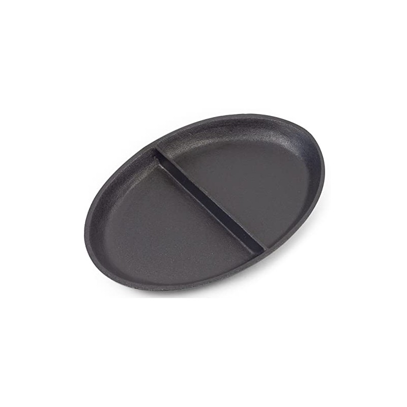 Tomlinson 1024323 Cast Iron Split Oval Skillet 10 Inch