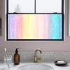 IVN Privacy Window Film Rainbow Gradient Sparkles Stained Glass Window