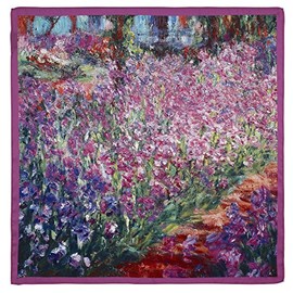 Galleria Enterprises Monet Garden Square Satin Chiffon Scarf