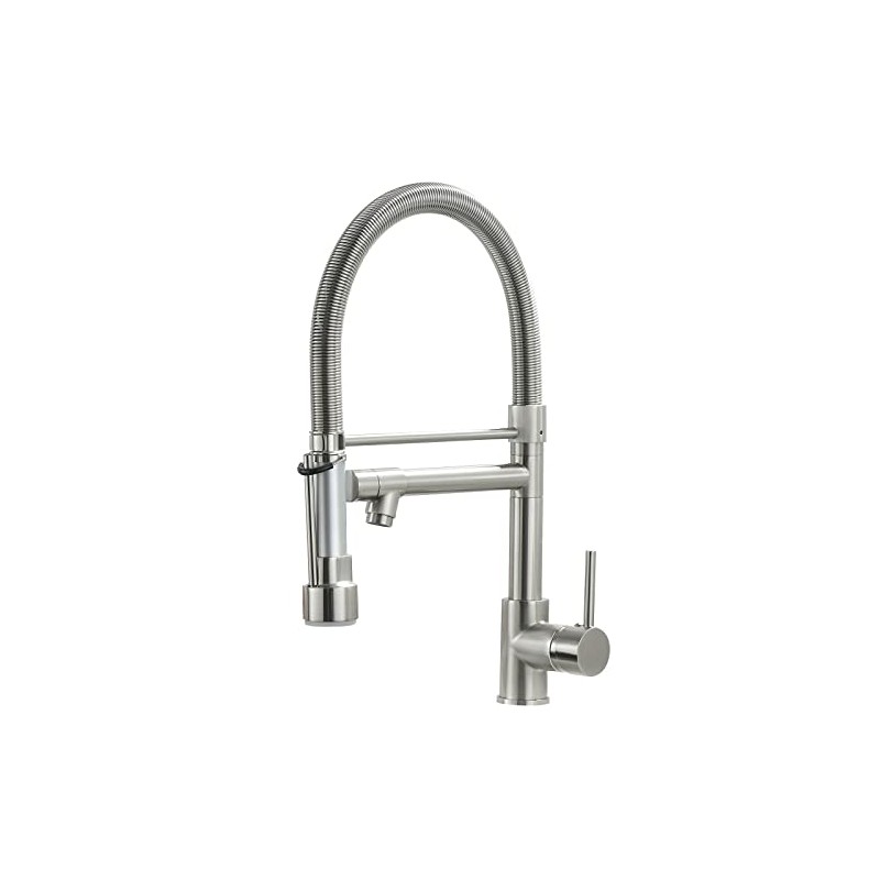 Fapully Pull Down Kitchen Faucet with Lock Sprayer,Single Handle Spring