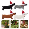 Cabilock Pack of 4 Christmas Tree Pendants Dog: Hanging Dachshund