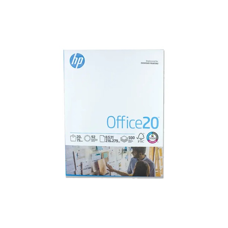 Hp Office20 Papel Bond Carta 75g - 5000 Hojas