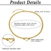 Oidea Gold Plated Heart Choker Necklace for Women, Punk Cuban