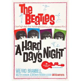 OMG Printing The Beatles A Hard Days Night Poster/Print/Picture Satin Photo Paper - A3-297mm x 420mm