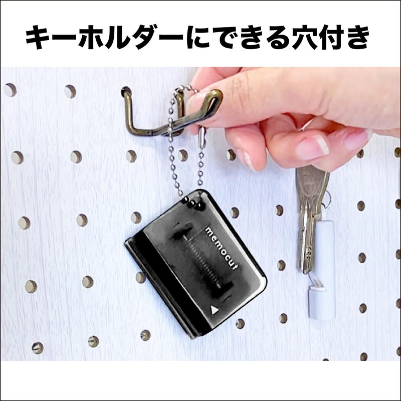 Kutsuwa Magnetic Clip, Paper Cutter, Memo Cutting Clip (Black)