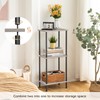 HOOBRO End Table, Small Side Table, Nightstand with 2-Layer Storage