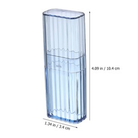 STOBAZA Pack of 6 Travel Cotton Buds Box Cotton Bud Container Transparent Swab Holder Dispenser Mini Toothpick Case Transparent Swab Keepsake for Makeup Cosmetics