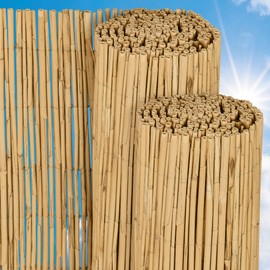 Sol Royal premium SolVision S36 reed mat for balcony, or wind protection, reed mat as privacy screen, natural thick reed, various sizes.
