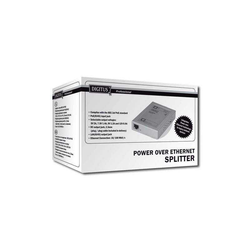 DIGITUS PoE Extender Injectors Splitters and Other Devices