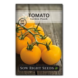 Sow Right Seeds - Garden Peach Tomato Seeds for Planting - Non-GMO Heirloom Packet with Instructions to Grow an Outdoor Home Vegetable Garden - Unique Peach-Shaped Tomato - Great Gardening Gift