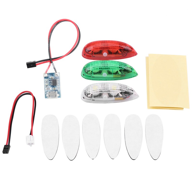 3pcs/set Drone Flash LED Wireless Light for RC Fix Wing