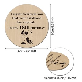 18th Birthday Gifts for Girls,18th Birthday Gifts for Boys,Birthday Gifts for Men Adults,Boys 18th Birthday Gifts,18th Birthday Presents for Girls,Gift Ideas for 18th Birthday Girl,Wooden Coaster