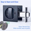 Dontay Pocket Door Passage Latches Lock,Flush Double Sided Rotation,Privacy (Bed/Bath)