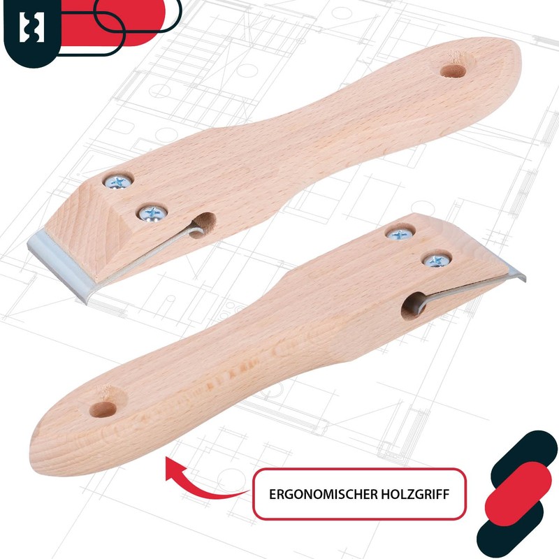 KOTARBAU® Pulling Blade Scraper 40 mm with Wooden Handle for