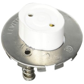 Leviton 13518 Medium Base, Bi-Pin, Standard Fluorescent Lampholder, White