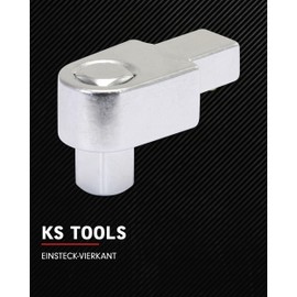 KS Tools Einsteck Vierkant 9 x 12 mm, 1/2" 516.2812 I Verchromter Vierkantschlüssel I Schraubenschlüssel mit Stiftsicherung I Für Schrauben mit Quadratkopf