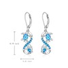 Turtle Earrings for Women Sterling Silver Infinity Blue Opal Sea