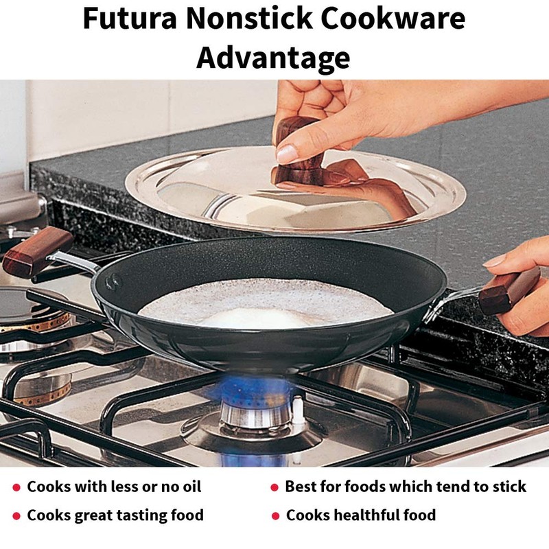 Futura Non-Stick Appachatty Breakfast Pan with Stainless Steel Lid 8.66