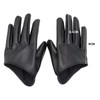 CINECE Gothic Punk PU Faux Leather Gloves, Black, Stylish, Dance,