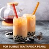 Angled Tips, 12 Pcs Wide Reusable Bubble Tea Straws with