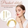 GlamRays Gold Earrings Set for Women, Filigree 14K Gold-Plated Earrings,
