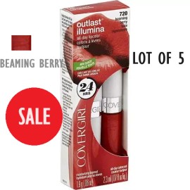 COVERGIRL Outlast 24HR iLLumina AllDay LipColor  720 BEAMING BERRY (LOT OF 5)