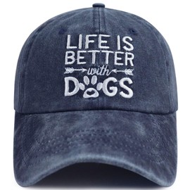 Dog Dad Gifts for Men, Funny Dog Gifts Baseball Cap, Life is Better with Dog Hat, Fathers Mothers Day Birthday Corgi Gifts for Corgi Lovers Women