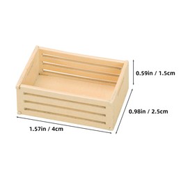 WOONEKY 6pcs Miniature Baskets 1:12 Scale Dollhouse Decor Storage Bin Model Realistic Mini House Supplies Accessory