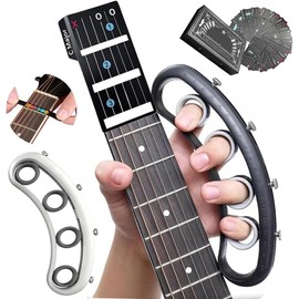 CISIYOO Guitar Chords Cards Color Coded Note Stickers Portable Starter Kit