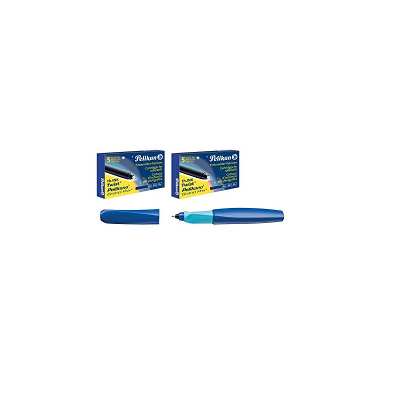 Pelikan 814782 Twist Rollerball Pen Deep Blue + 2 Rollerball