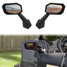 SAUTVS Folding Front Door Rear View Side Mirrors for Maverick X3, Adjustable Premium High-Definition Side Mirrors for Can-Am Maverick X3 / X3 MAX 2017-2024 Accessories (2PCS, Replace #715004236)