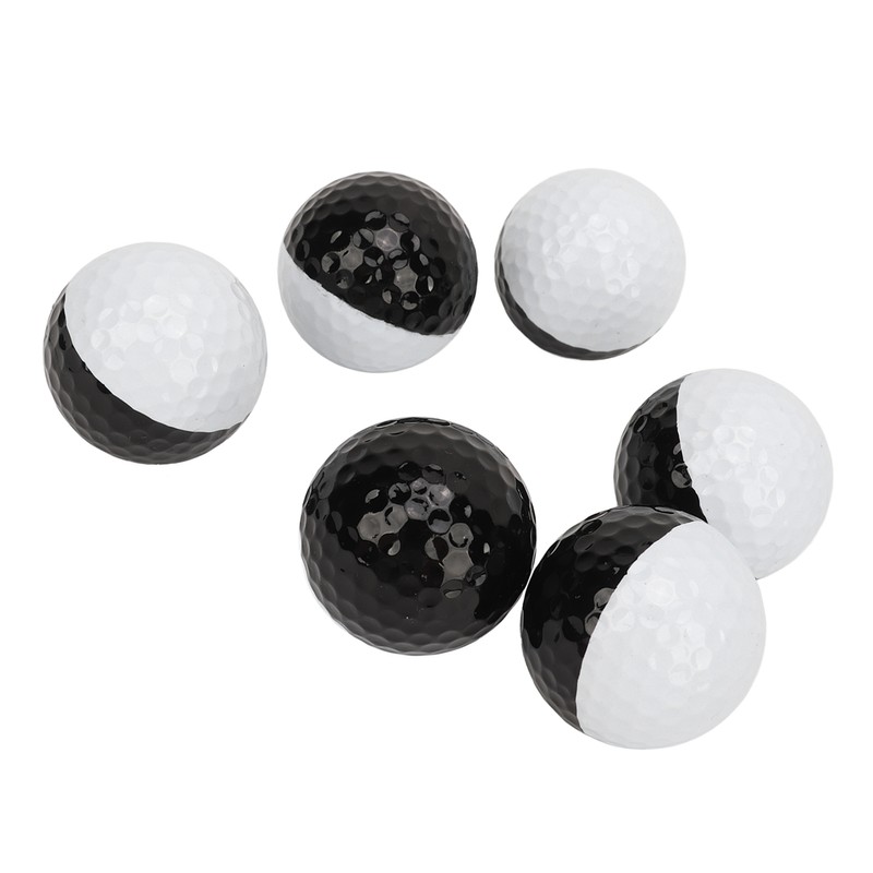 6PCS Golf Balls Synthetic Rubber Resin Putting Practice Ball for