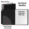 Dunwell 11x14 Binder with Sleeves (Black), 24 Pockets Display 48