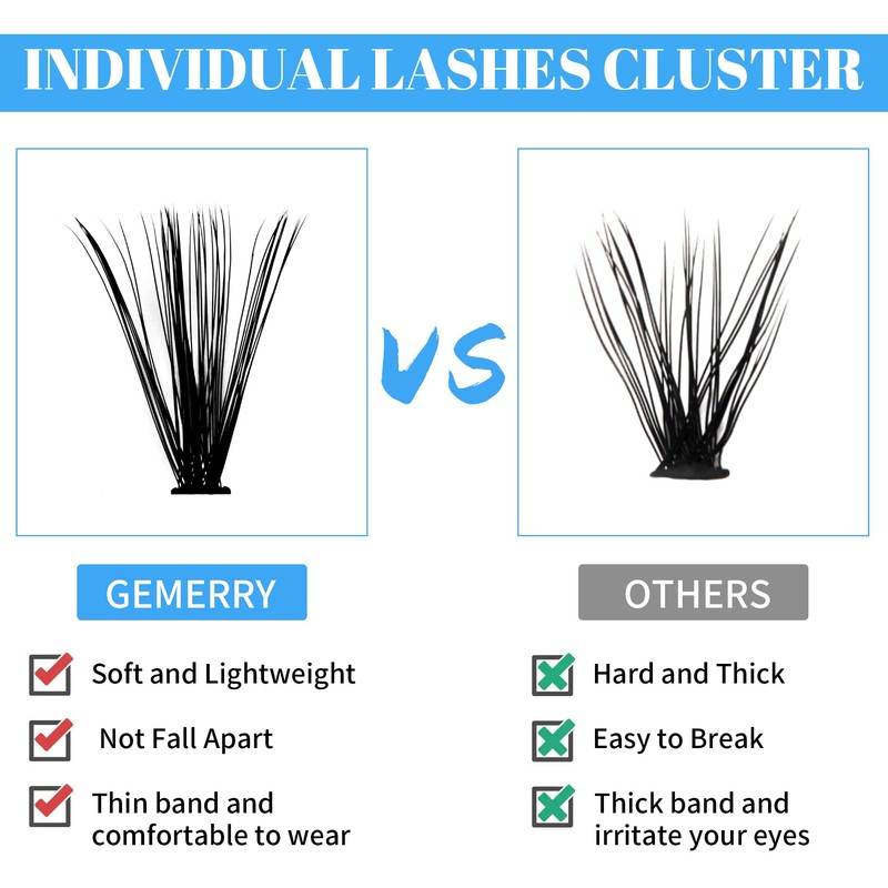 Individual Eyelashes, DIY Cluster Eyelashes, 0.07 D Curl, Individual Eyelash
