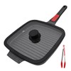 RANX INGST Griddle Pan with Lid, 10 Inch Cast Aluminium