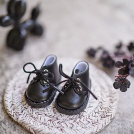 YUYAKESHI Cotton Doll, Doll Shoes, 2 Pairs of Clothes, 7.9 inches (20 cm), Accessories, For Stuffed Toys, Shoe Length 2.2 inches (5.5 cm), Combination, Leather Shoes, Unisex (2 Black Pairs)