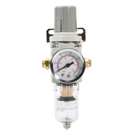 1/4 Inch NPT Air Filter Pressure Regulator, Air Compressor Water Separator with Gauge AW2000-02
