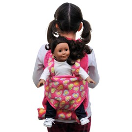 THE QUEEN'S TREASURES Doll Accessories, Pink Baby Doll Backpack Carrier and Doll Sleeping Bag, Compatible for use with 15 and 18 Inch American Girl. Doll NOT Included