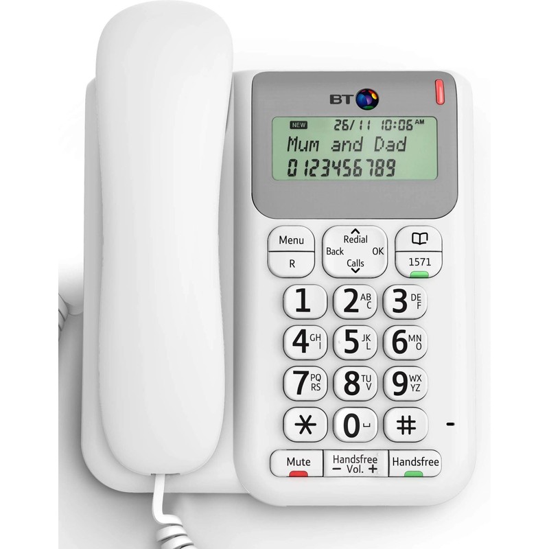 BT BT Décor 2200 Corded Landline House Phone, Phonebook, Handsfree,