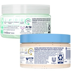 Dove Body Scrub Gift Set Variety 2-Pack – Exfoliating Winter Mint and Crushed Macadamia in Mini Jars, Gifts for Women, 3.5 Oz Ea