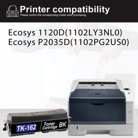 ALUMUINK Super high Yield Toner Kit 1T02LY0US0 Compatible TK-162 TK162 Replacement for Kyocera Ecosys 1120D Ecosys P2035D Toner Cartridge Printers-Sold by HNSMGS (Black, 1-Pack)
