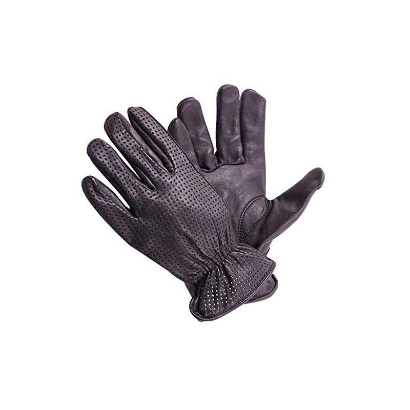 [デグナー] 洗える鹿革 ディアスキンメッシュグローブ レザーメッシュグローブ ブラック Lサイズ WL962MA