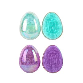 Portable Egg Shaped Brush Combing Brush Easy to Comb Scalp Massage to Relieve Fatigue Shampoo Massage Hair Styling Hair Salon Combs (Purple Green, count, 2)
