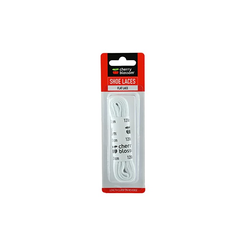 Cherry Blossom Flat Shoe Laces | White | 120cm |