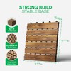 Idzo Interlocking Deck Tiles 9.6 SQFT - 10PCS Waterproof Acacia