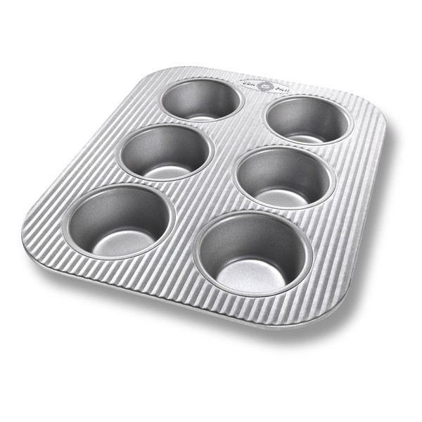 USA Pan Bakeware Toaster Oven Cupcake and Muffin Pan, Nonstick Quick Release Coating, 11 x 9 x 1 1/2", Aluminized Steel