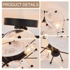 VANZARLA Modern Flush Mount Glass Ceiling Light, Black Hallway Lights