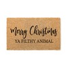 Merry Christmas Ya Filthy Animal Doormat, Premium Thick Coir, Durable