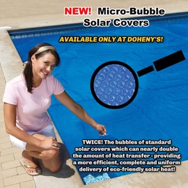 Doheny's Clear -Tek Micro-Bubble Solar Covers for Above Ground Swimming Pools | Increase Your Pools Solar Energy Absorption by Up to 25% (18' Round, 3200 Ultimate Series Clear)