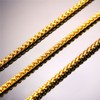 Gold Wheat Chain Necklace Hip Hop Rapper Jewelry 3mm 22
